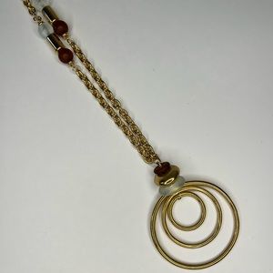Modern 16” gold toned necklace